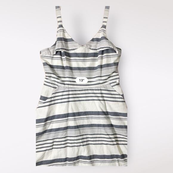 Francesca’s Jun & Ivy‎ Blue and White Striped Mini Dress Size M - Picture 5 of 8